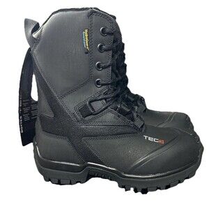 Ski-Doo Tec Snowmobile Boots Unisex Size 5 Black Skidoo Steel Toe